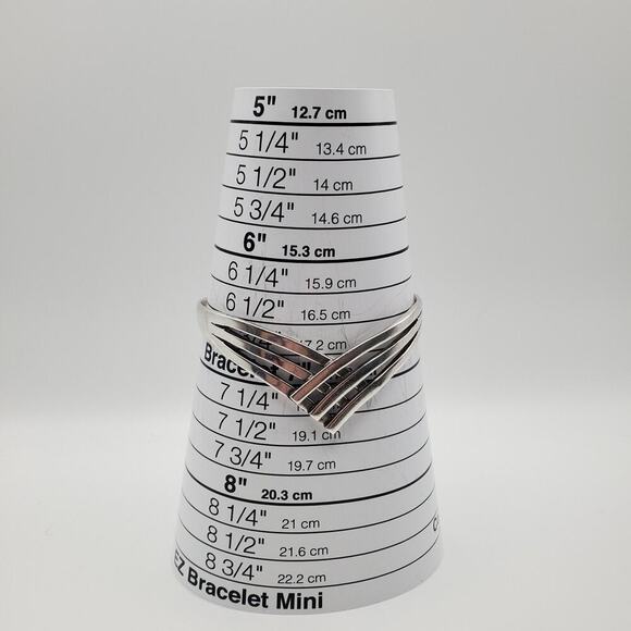 Vintage Taxco Sterling Silver 925 Cuff Bracelet Signed Made In Mexico - Picture 9 of 10